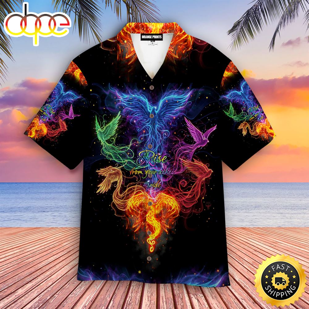 Lgbt Pride Rise From Your Ashes Aloha Hawaiian Shirts For Men And Women Kmoalc