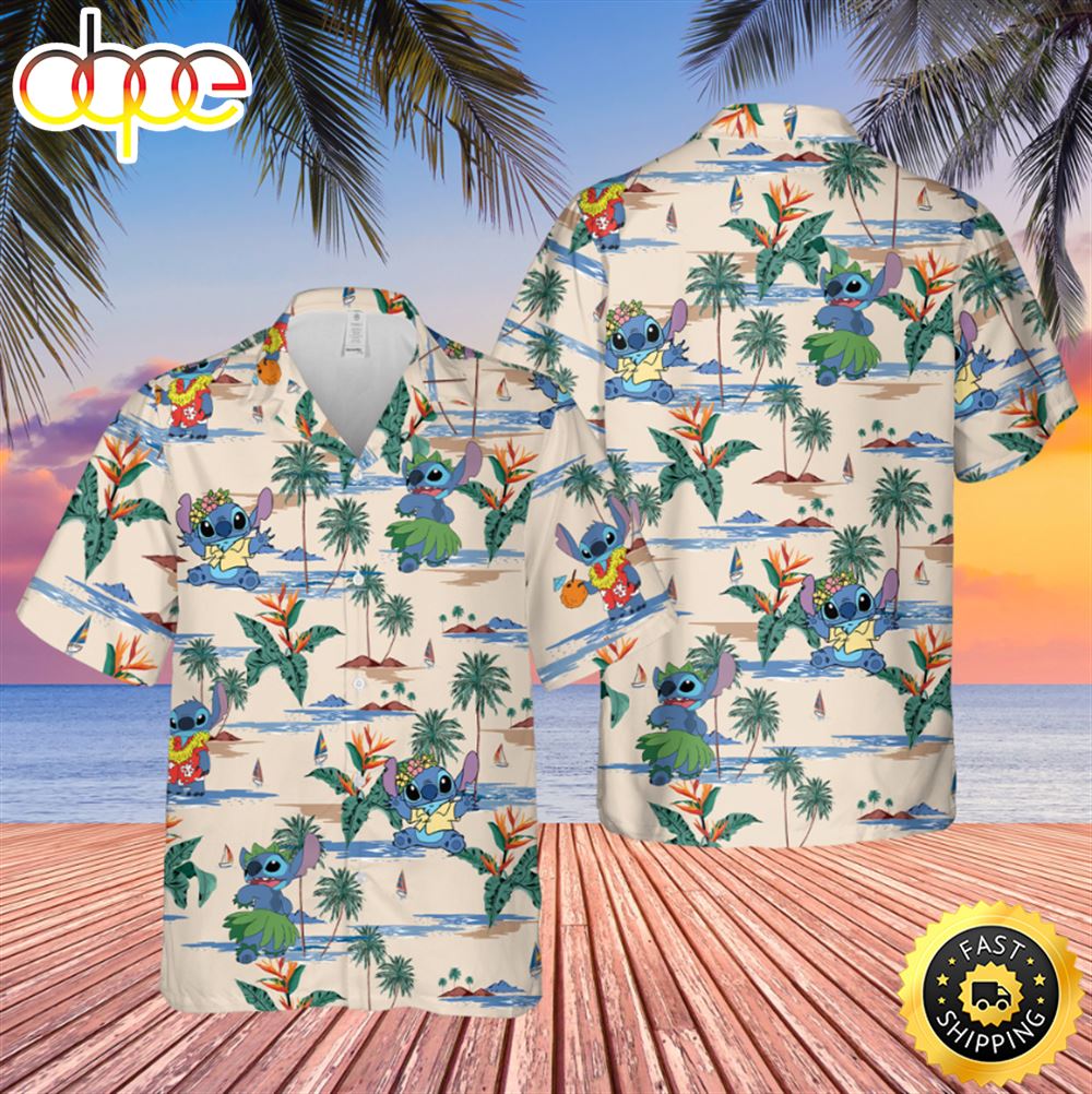 Lilo And Stitch Disney Aloha Ohana Hawaiian Shirt – Musicdope80s.com