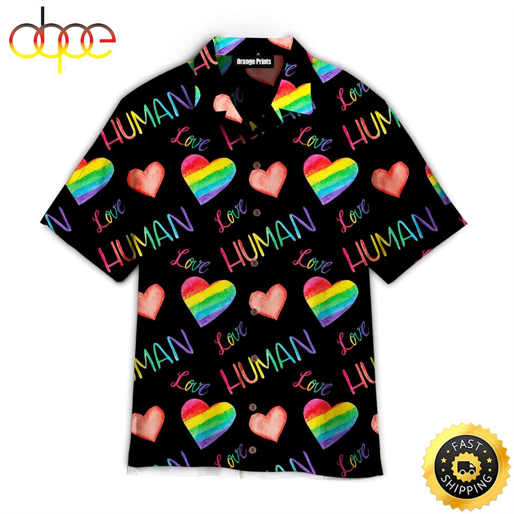Love Is A Human Right LGBT Aloha Hawaiian Shirts For Men For Women Gndv4f