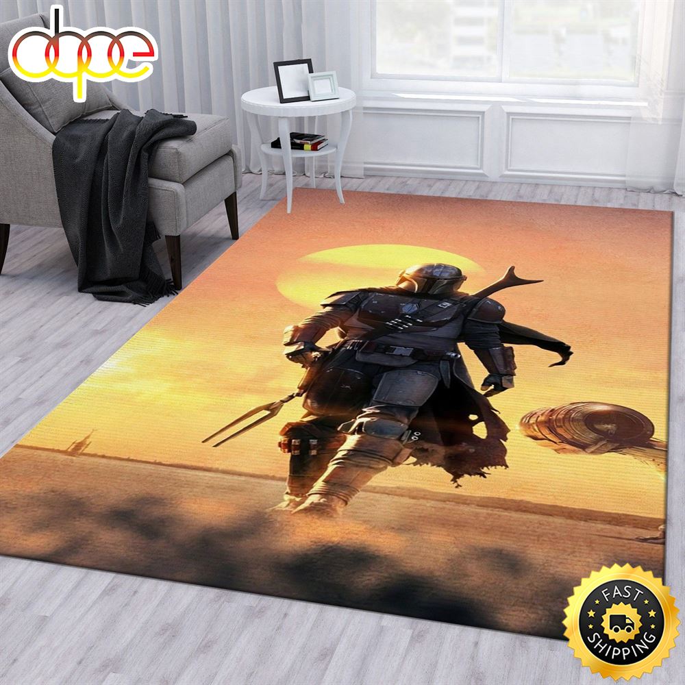 Mandalorian Star War Gift For Fan Movie Star Wars Area Rug Carpet Alkldx