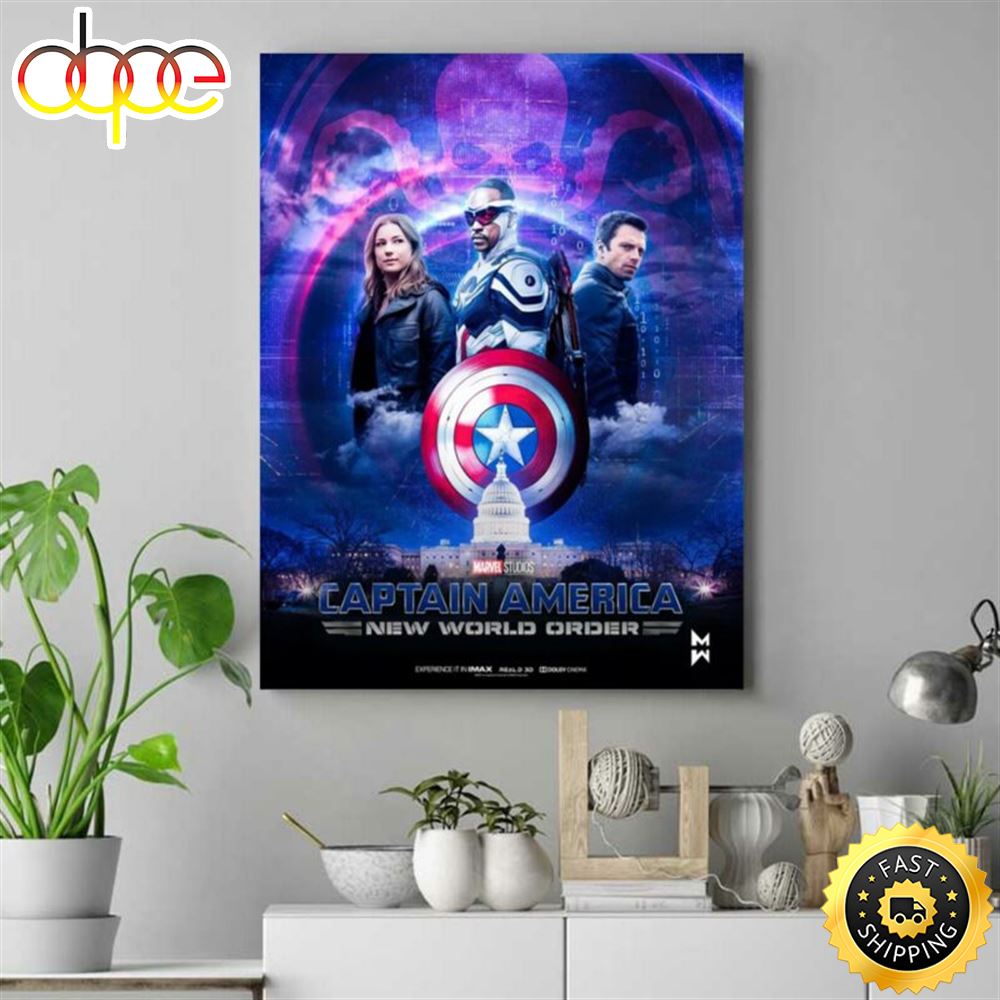 Marvel Studio Captain America New World Order Poster Canvas Hq0r2r
