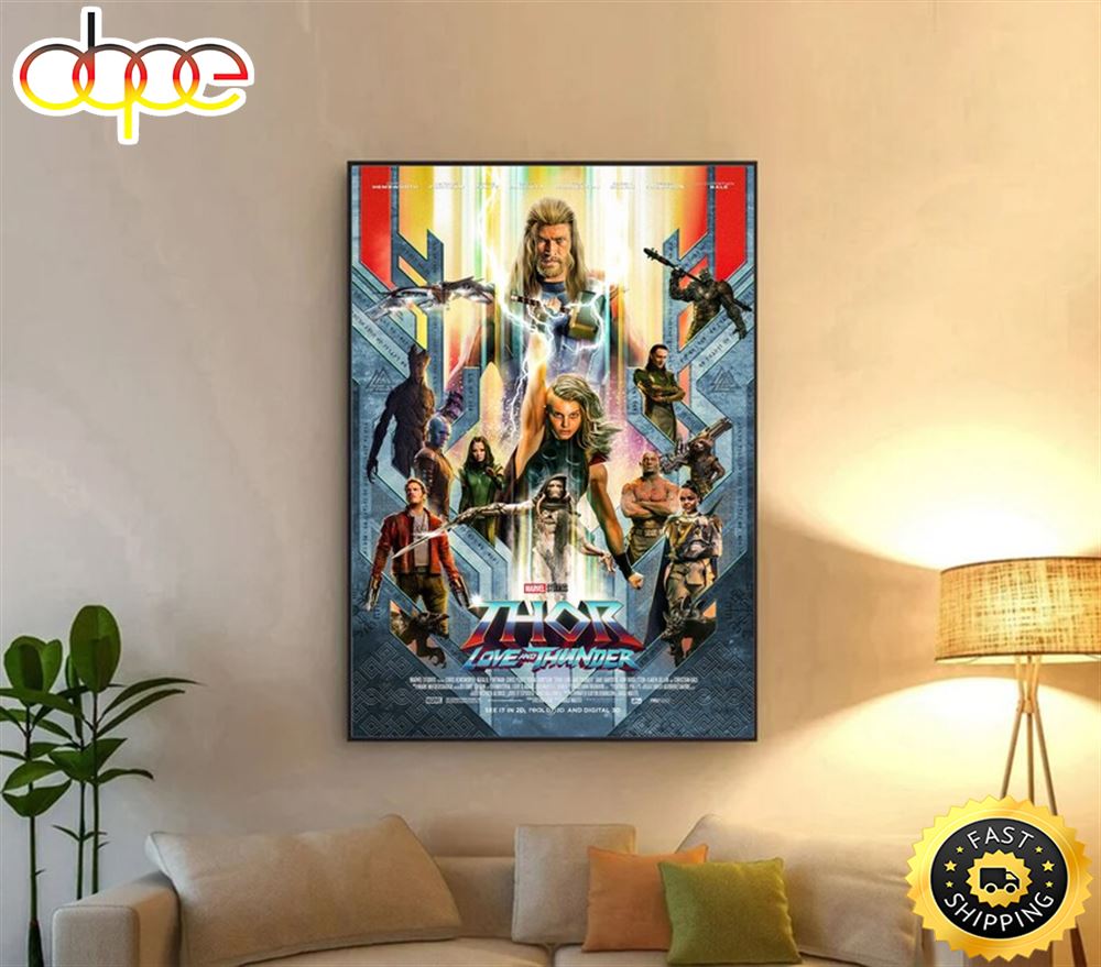 Marvel Thor Love And Thunder Art Poster Canvas Dusmpv