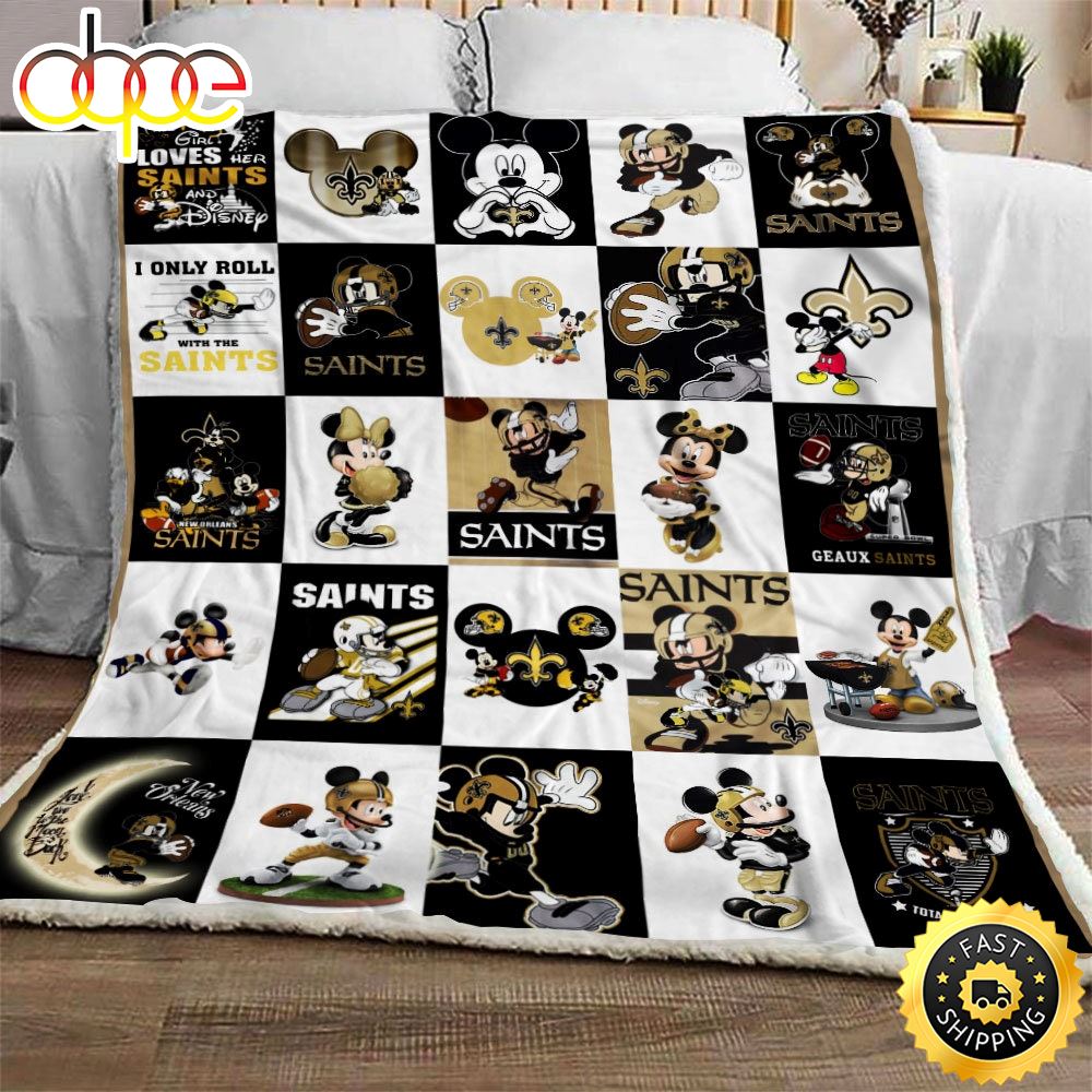 Mickey And Football Disney Blanket Gift For Fans Movie Disney Dpje7b
