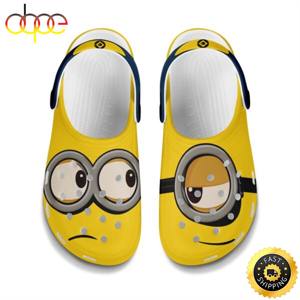 Minions Goggles Full Print Yellow Blue Disney Graphic Cartoon Crocs Shoes U7vv5m