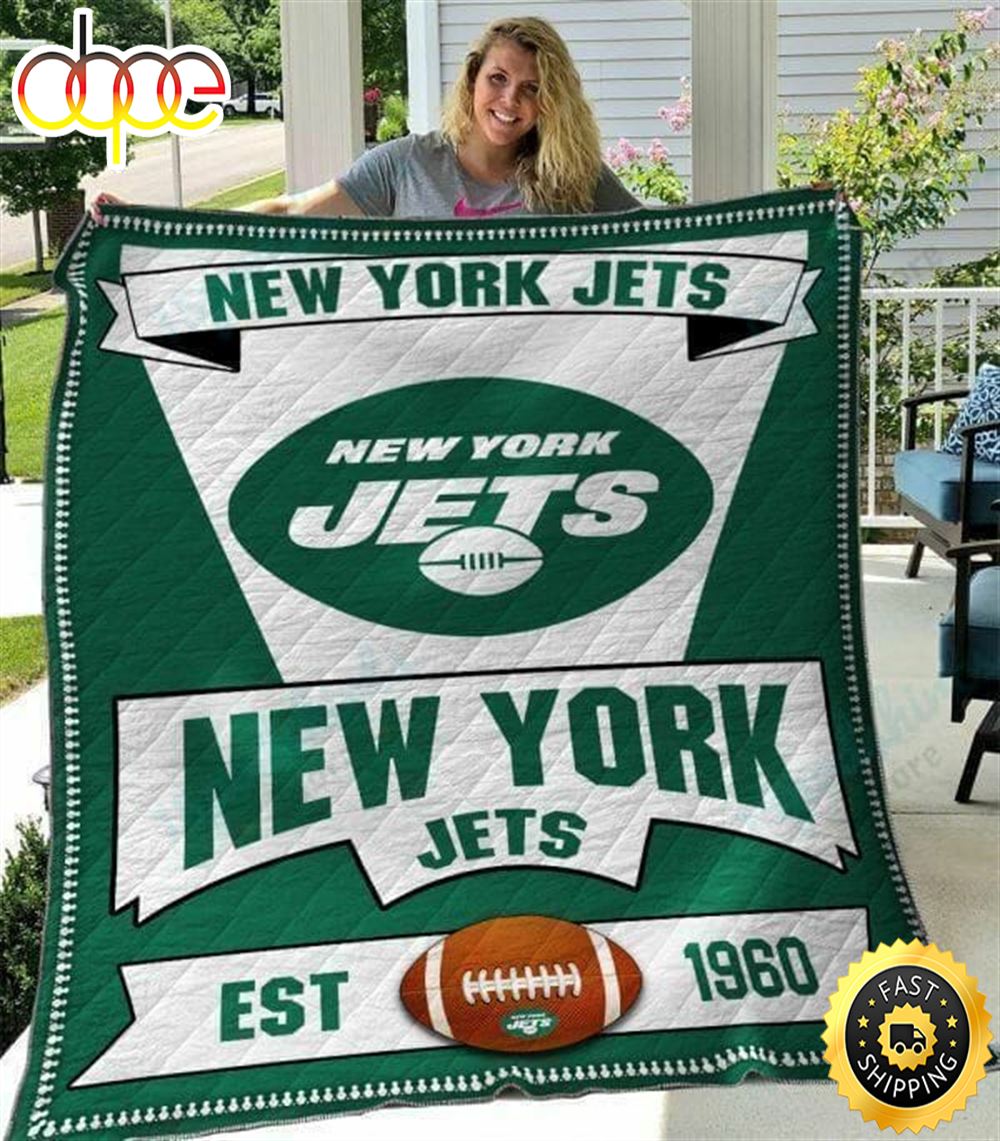 NFL New York Jets Green White Est 1960 For Fan NFL Football Blanket Gift L0q4em