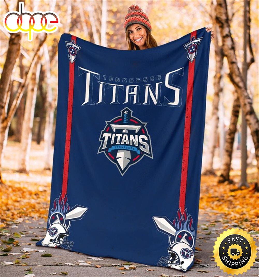 NFL Tennessee Titans Navy Blue For Fan NFL Football Blanket Gift Txl4c0