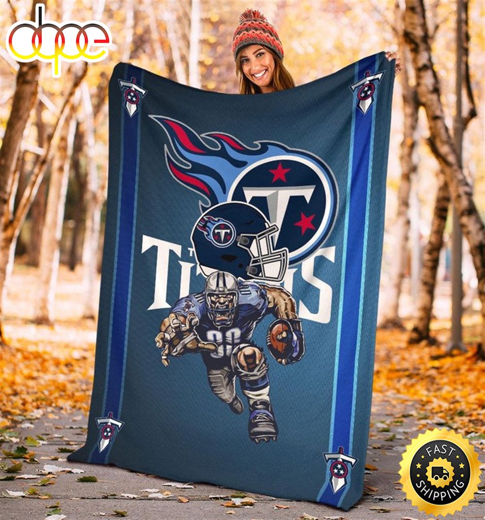 NFL Tennessee Titans Navy Blue Helmet For Fan NFL Football Blanket Gift Dvnun0