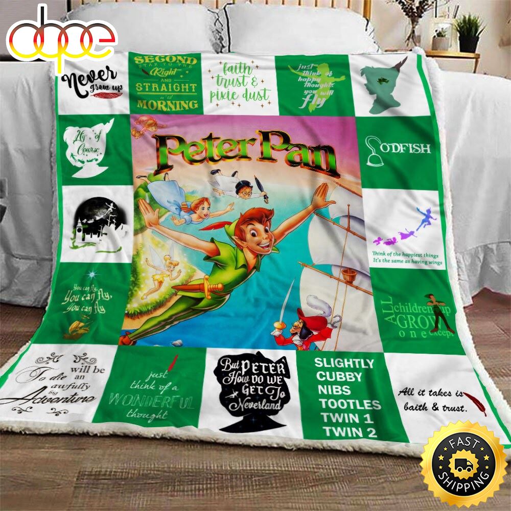 Peter Pan Disney Blanket Gift For Fans Movie Disney Iuzoxj