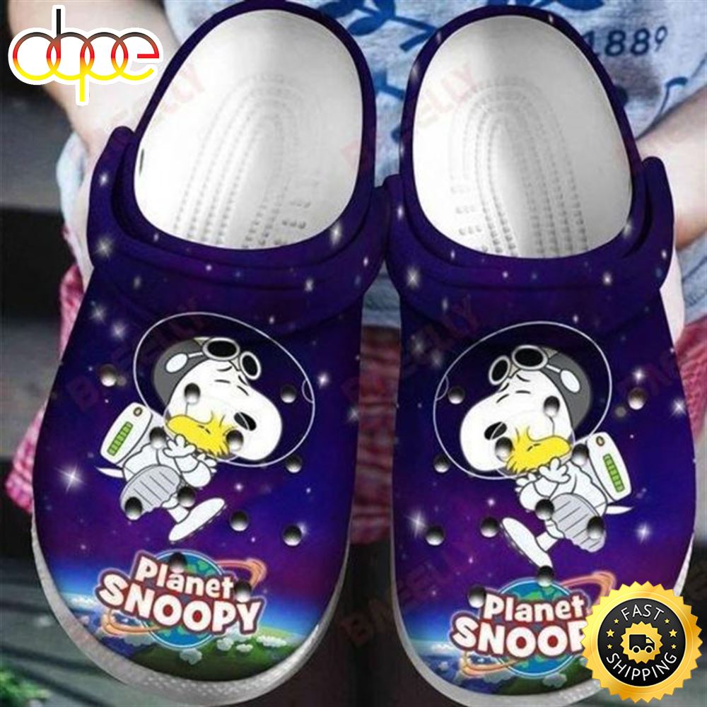 Planet Snoopy Crocs Shoes Crocband Clogs Snoopy Gift 
