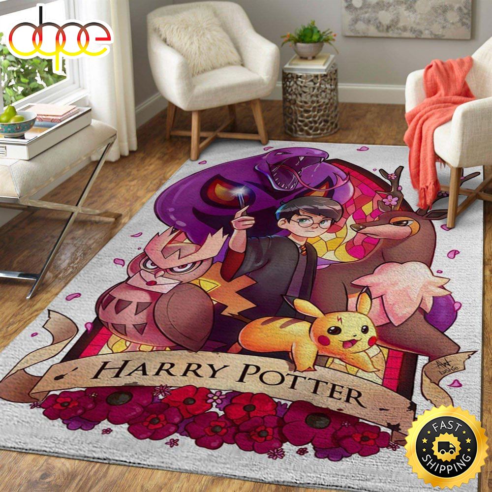 Pokemon And Harry Potter Animation Movie Pokemon Area Rug Carpet Cgyuw5