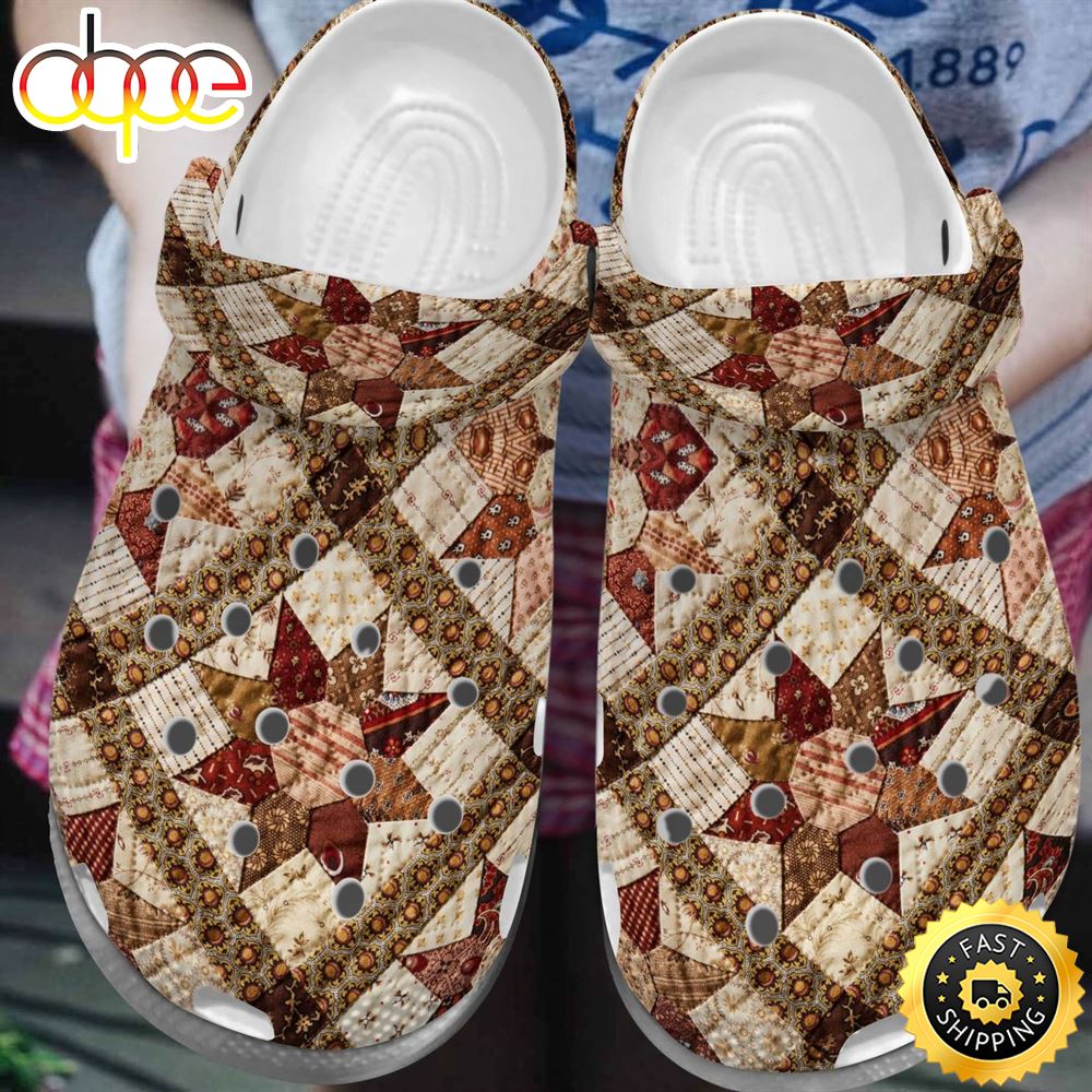 Quilting Hippie Crocs Comfortablefashion Style Comfortable For Women Men American Quilting Pattern Vpk8ma