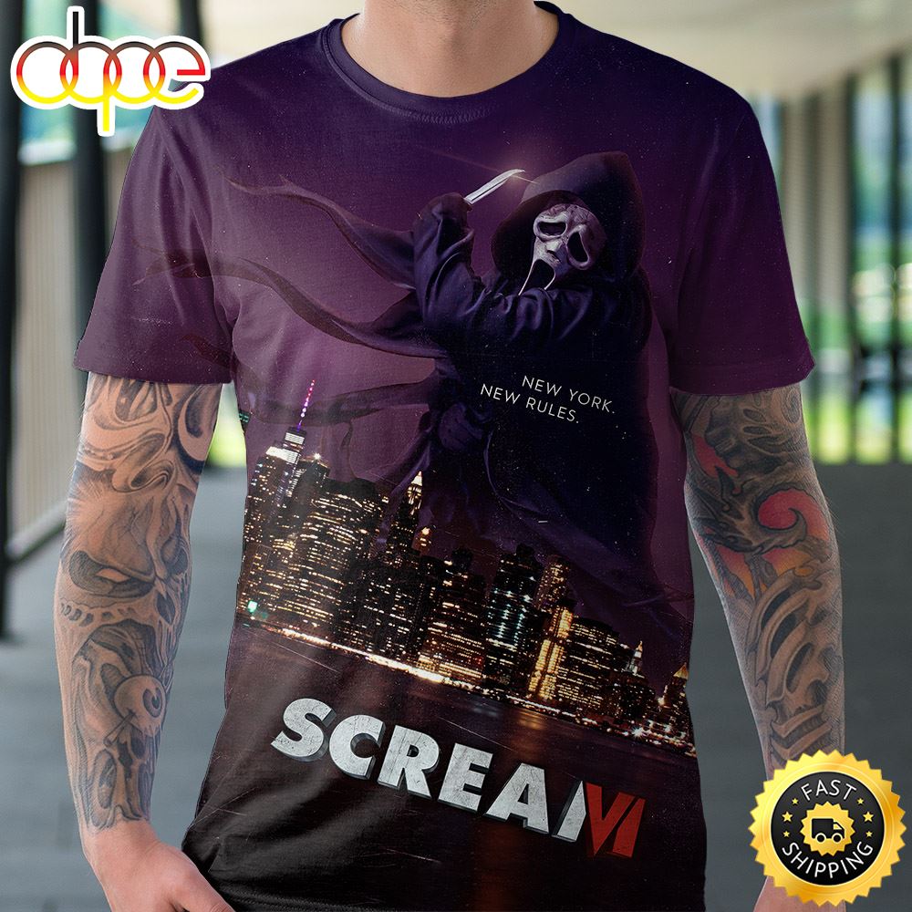 Scream VI 2023 New York New Rules T Shirt 3D All Over Print