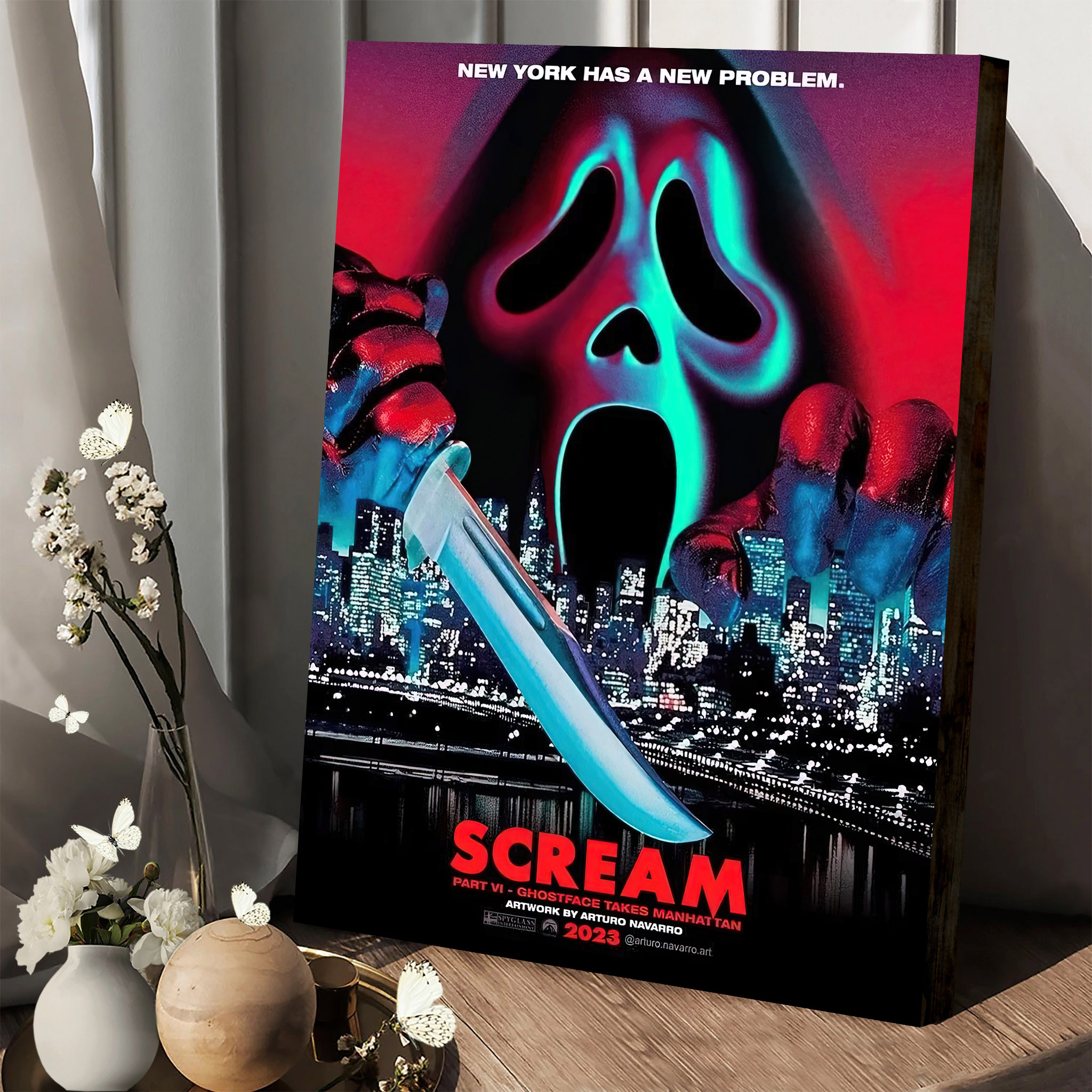 Scream VI Ghostface Takes Manhattan Poster Canvas 1.4