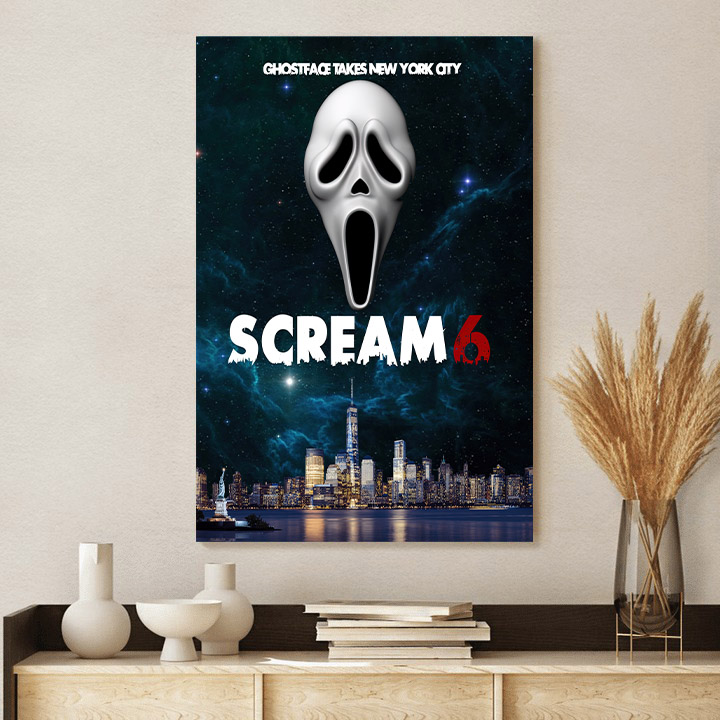 Scream VI Ghostface Takes New York City Poster Canvas 1.5