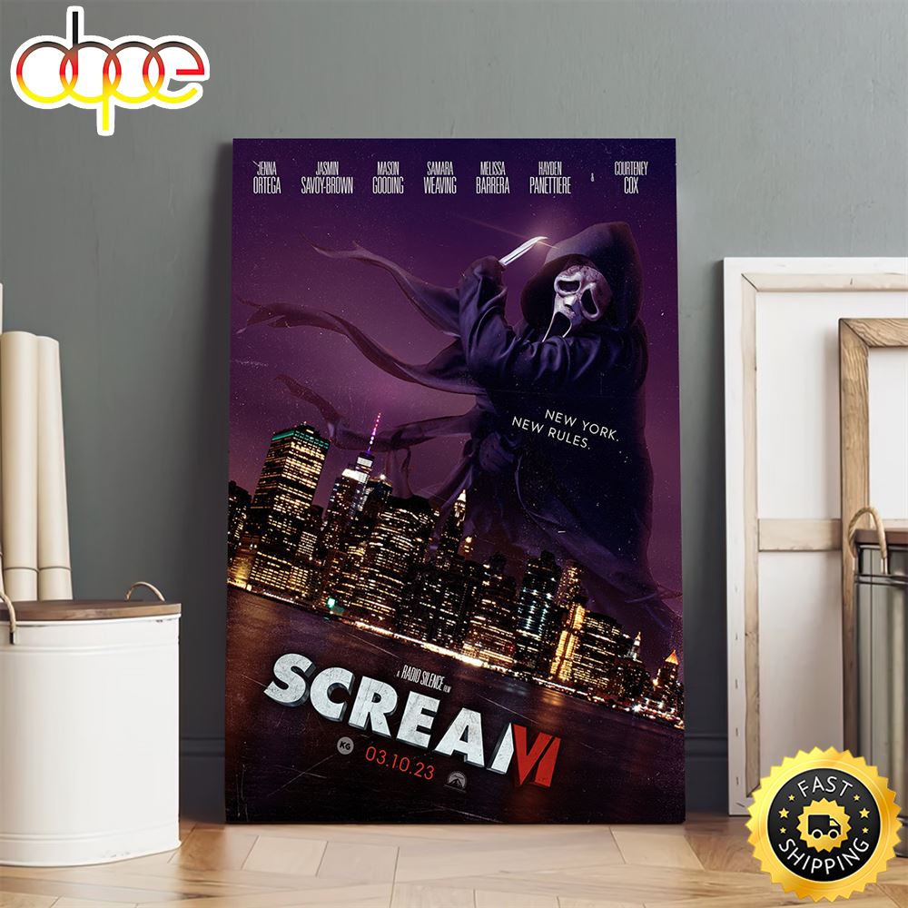 Scream VI 2023 New York New Rules Poster Canvas Abu1ap