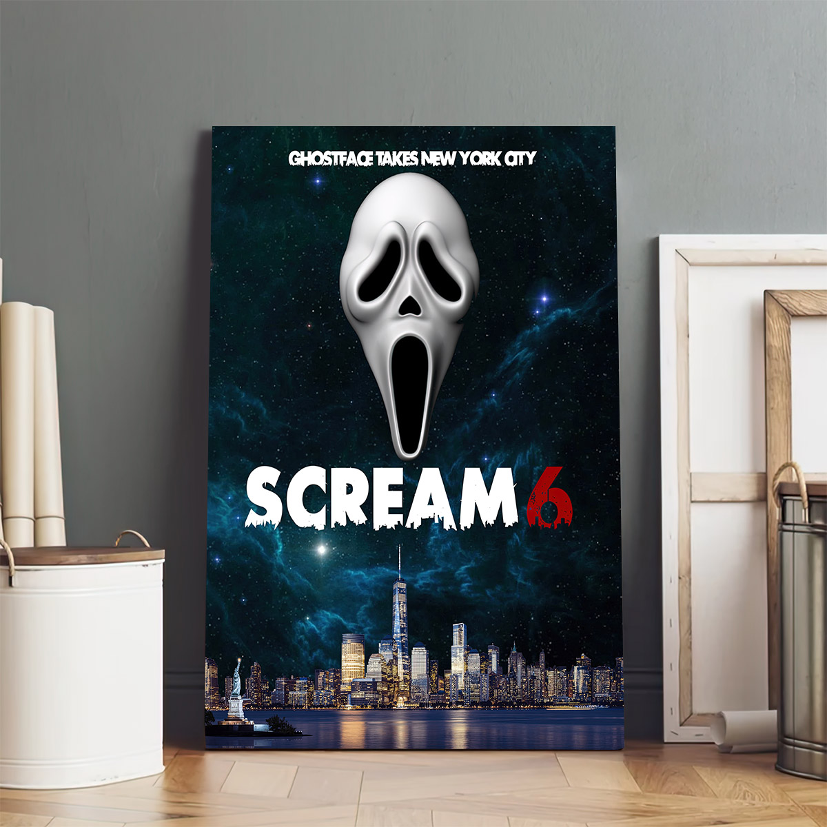 Scream VI Ghostface Takes New York City Poster Canvas T9hg0h