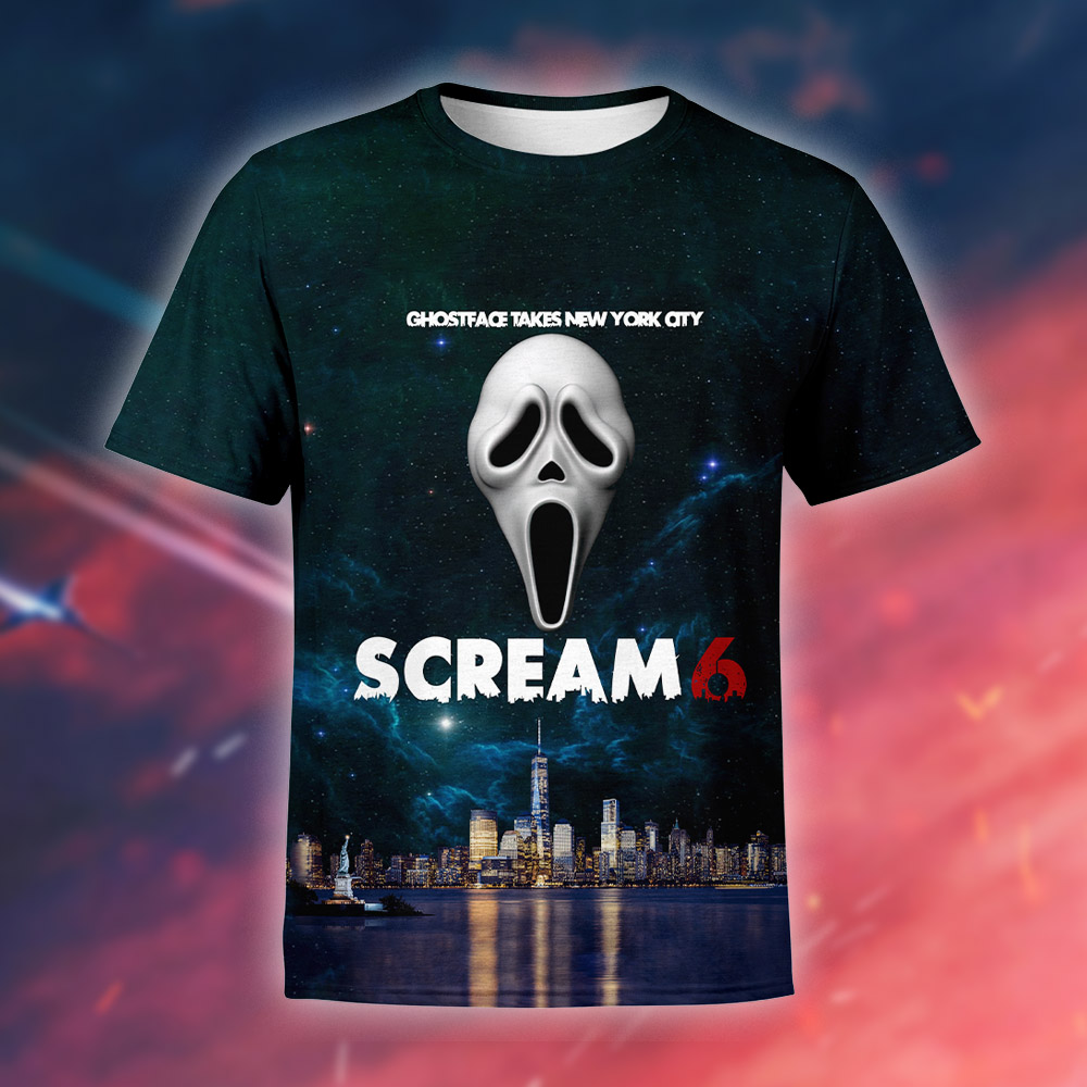 Scream VI Ghostface Takes New York City T Shirt 3D All Over Print 