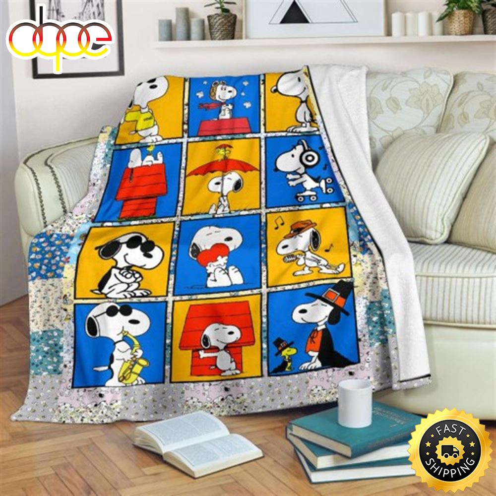 Snoopy 3D Full Printing The Peanuts Movie Snoopy Dog Blanket C2v6s5