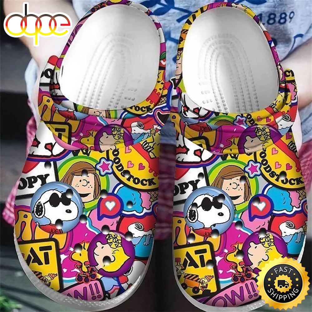 Snoopy Peanuts Woodstpck Charlie And Friends Comfortable For Man And Women Classic Water Rubber Crocs Crocband Clogs Ey8mux