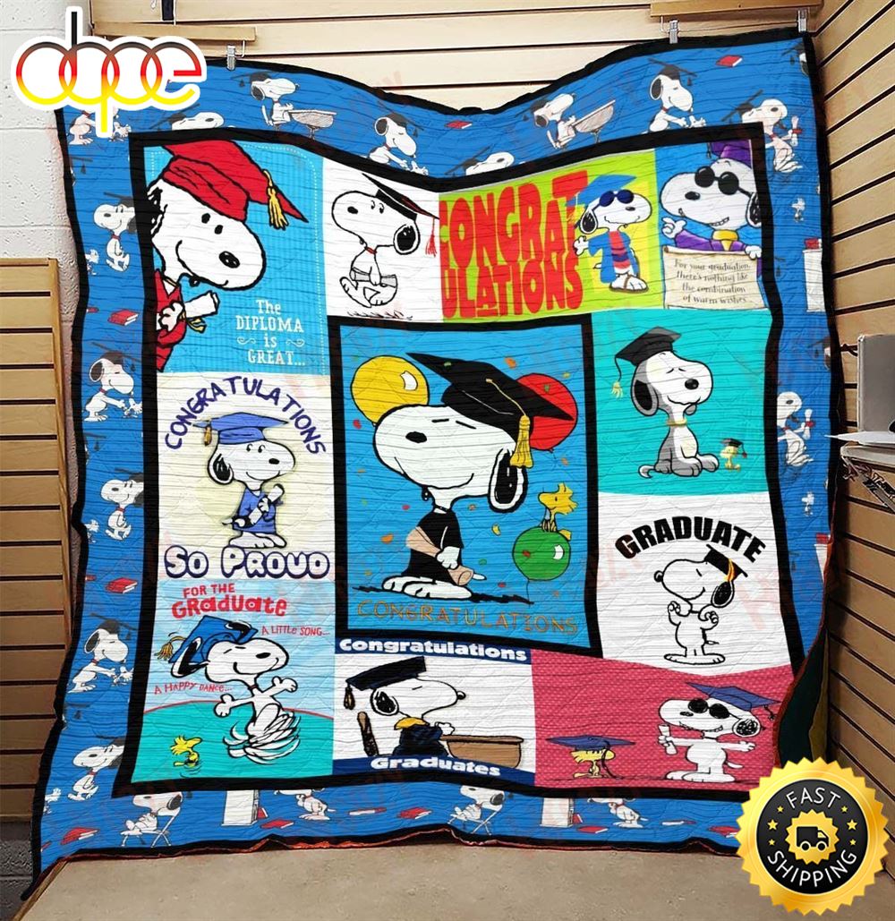 Snoopy S Graduation The Peanuts Movie Snoopy Dog Blanket Bcy28s