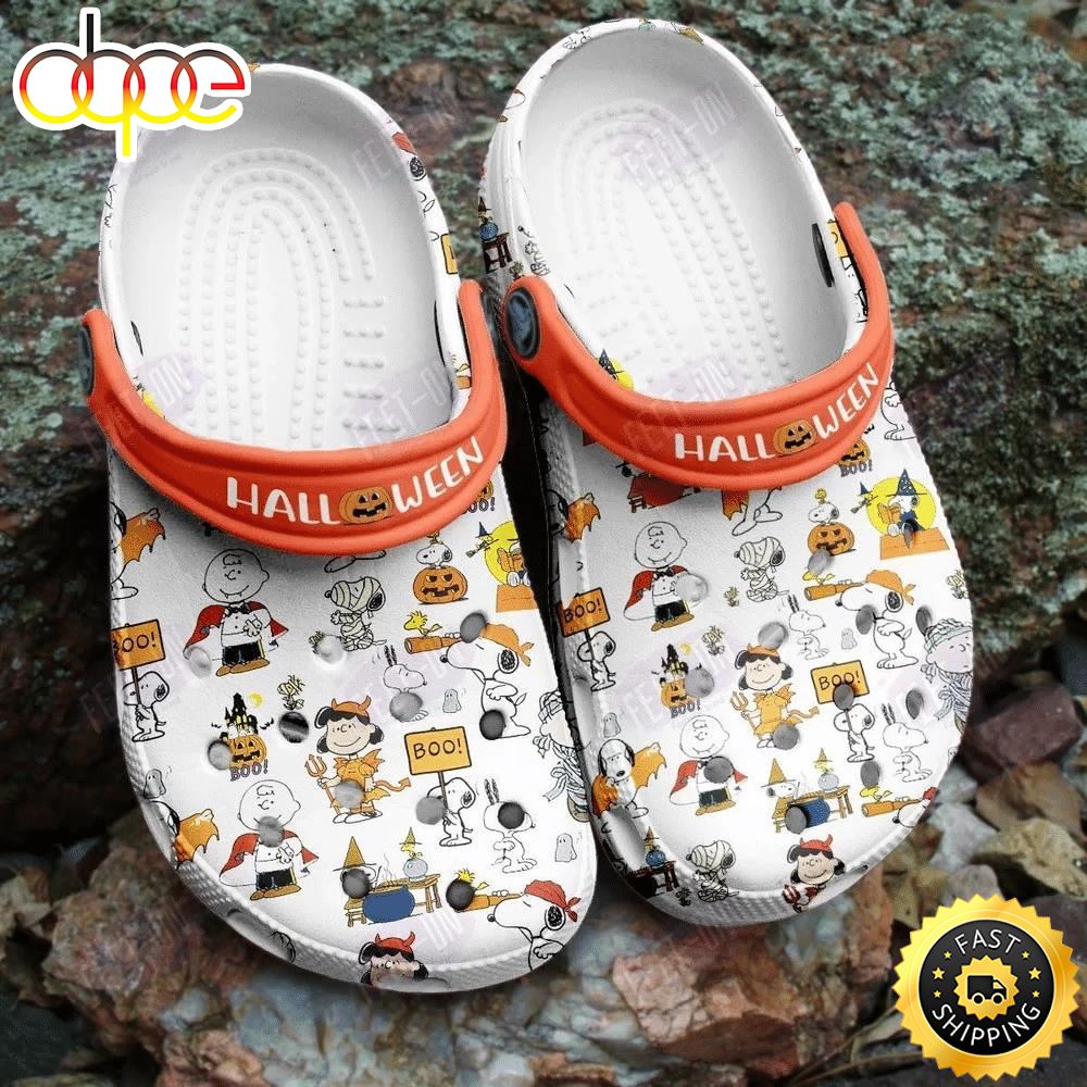 Snoopy The Peanuts Halloween Crocs Classic Clogs Shoes 
