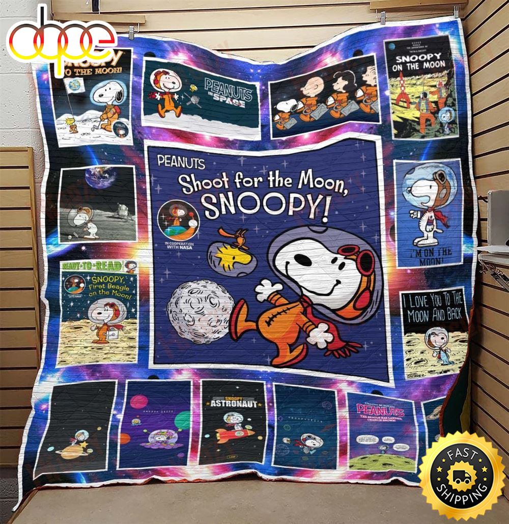 Snoopy To The Moon The Peanuts Movie Snoopy Dog Blanket Tbv2le