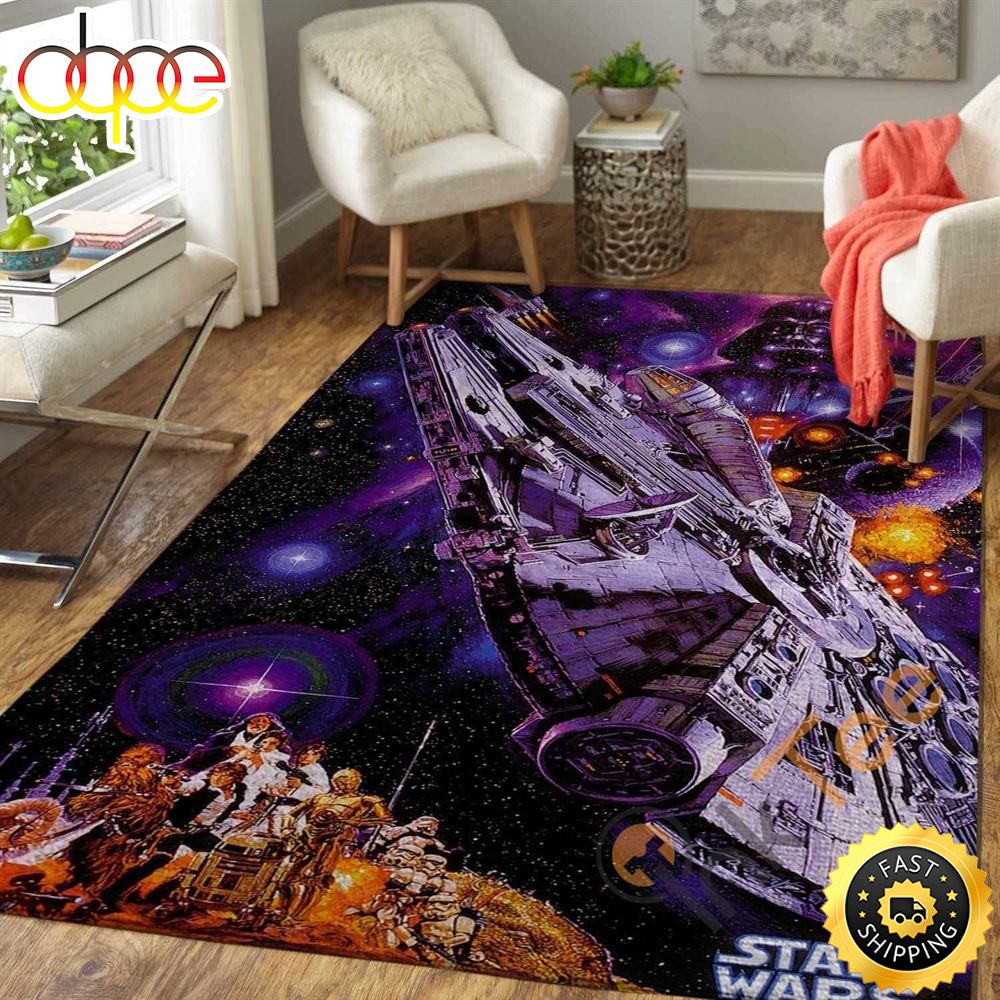 Star Wars Millennium Falcon Gift For Fan Movie Star Wars Area Rug Carpet –