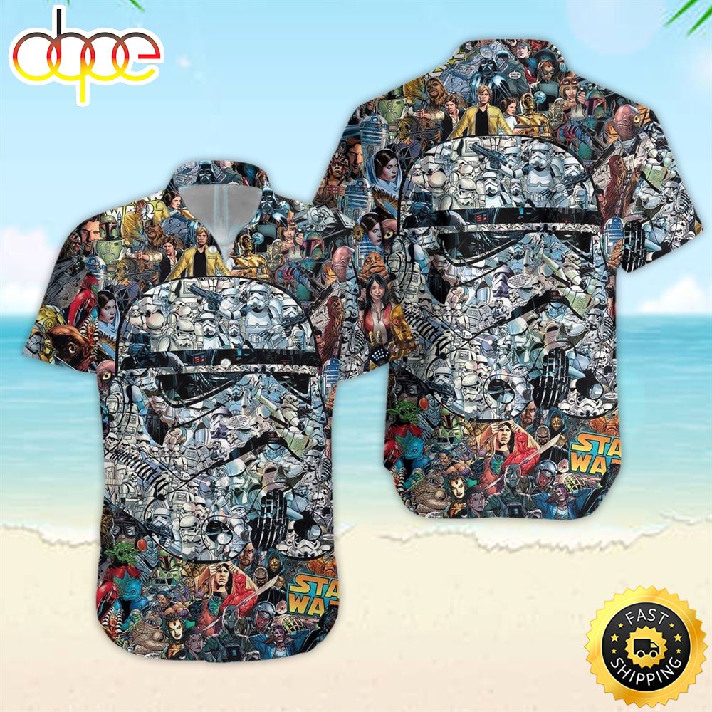 Starwars Stormtrooper Buttonup Star Wars Summer Father Beach For Fan Movie Star Wars Hawaiian Shirt Qavol7