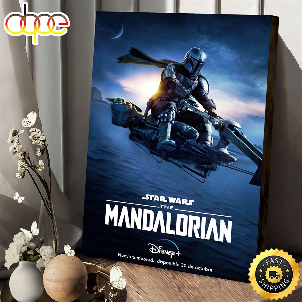 The Official Star Wars The Mandalorian Disney Poster Canvas