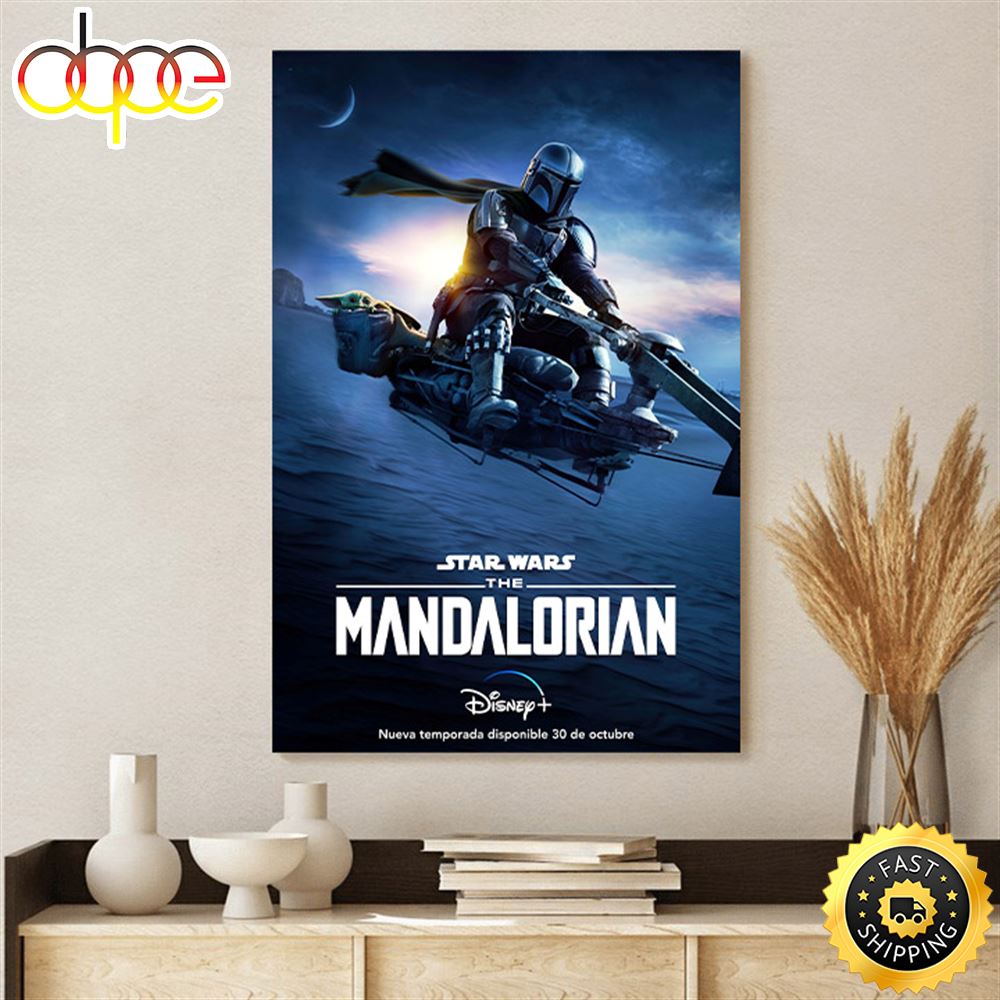 The Official Star Wars The Mandalorian Disney Poster Canvas Qqupop