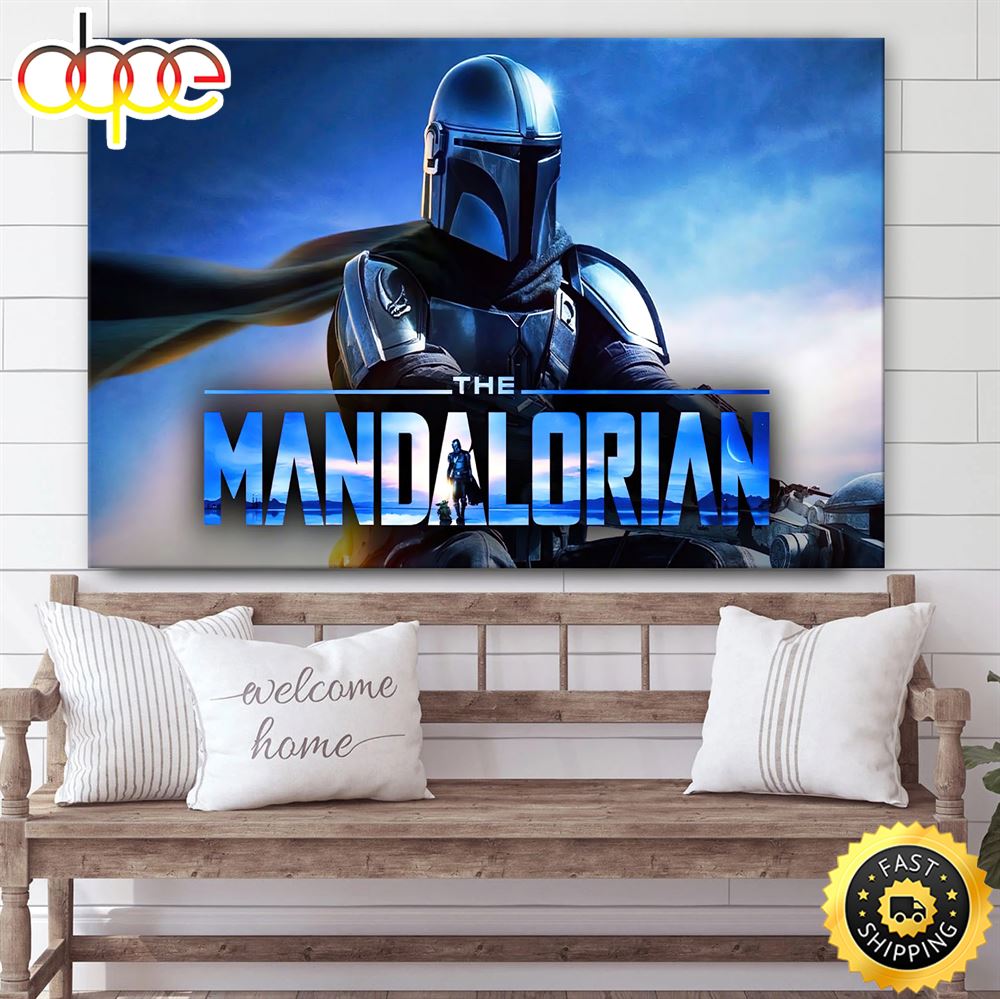 The Official Star Wars The Mandalorian Poster Canvas Bvr3nk