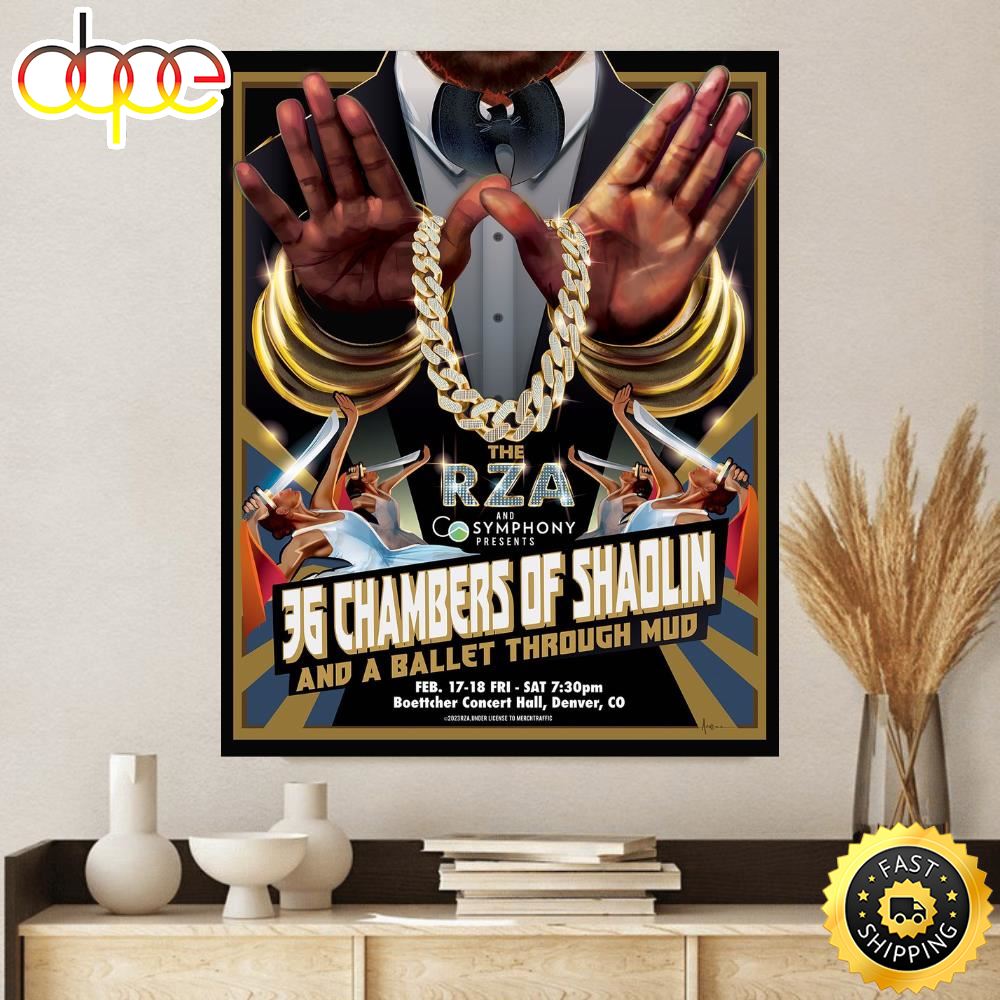 The RZA Live 36 Chambers Of Shaolin And A Ballet Through Mud February 17th 18th 2023 Poster Canvas  