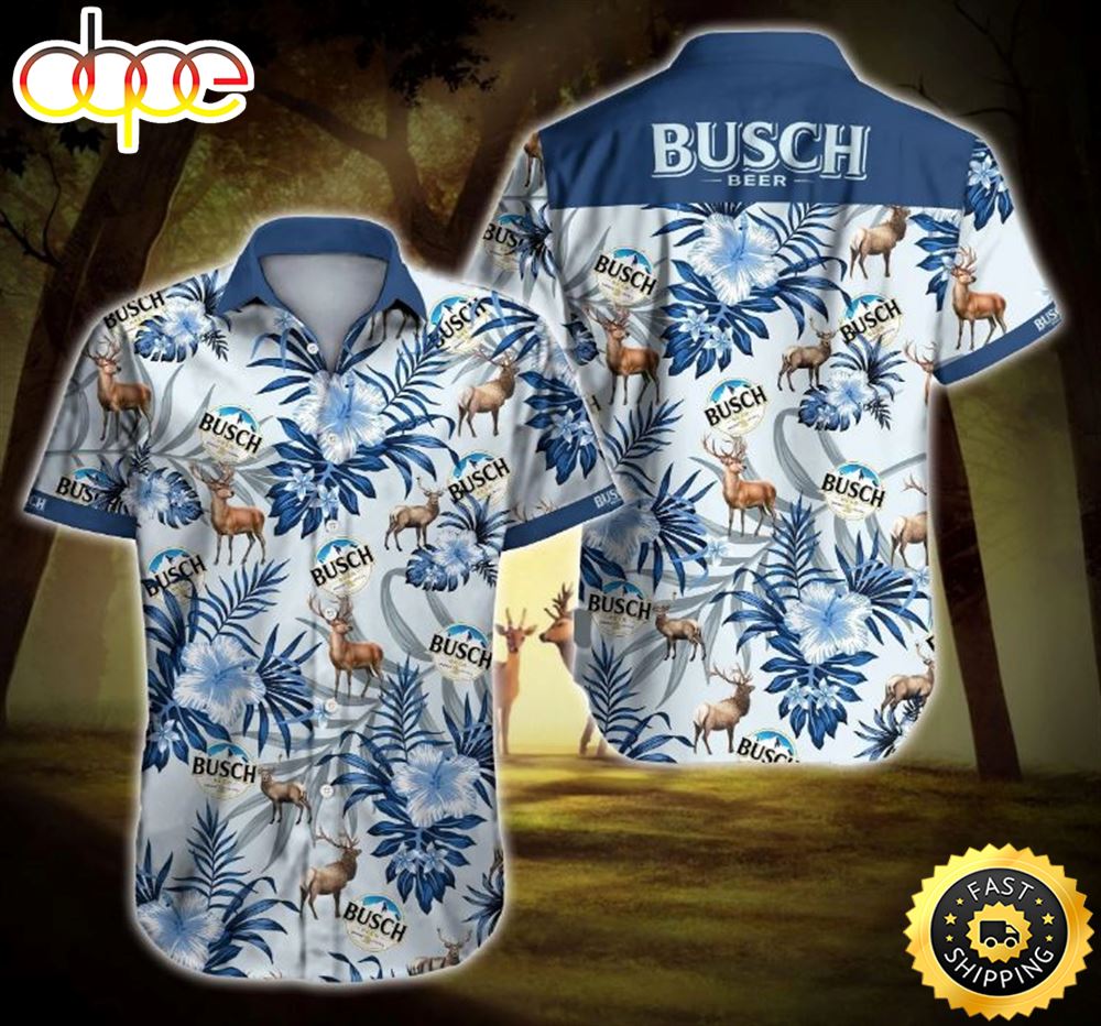 Tlmus Busch Beer Deer Hunting Hawaiian Shirt Sezgvu