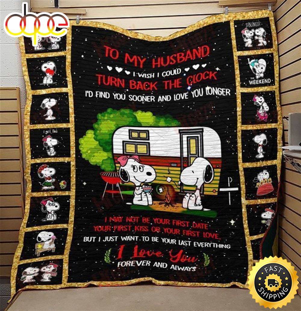 To My Husband Snoopy The Peanuts Movie Snoopy Dog Blanket Yt68oi