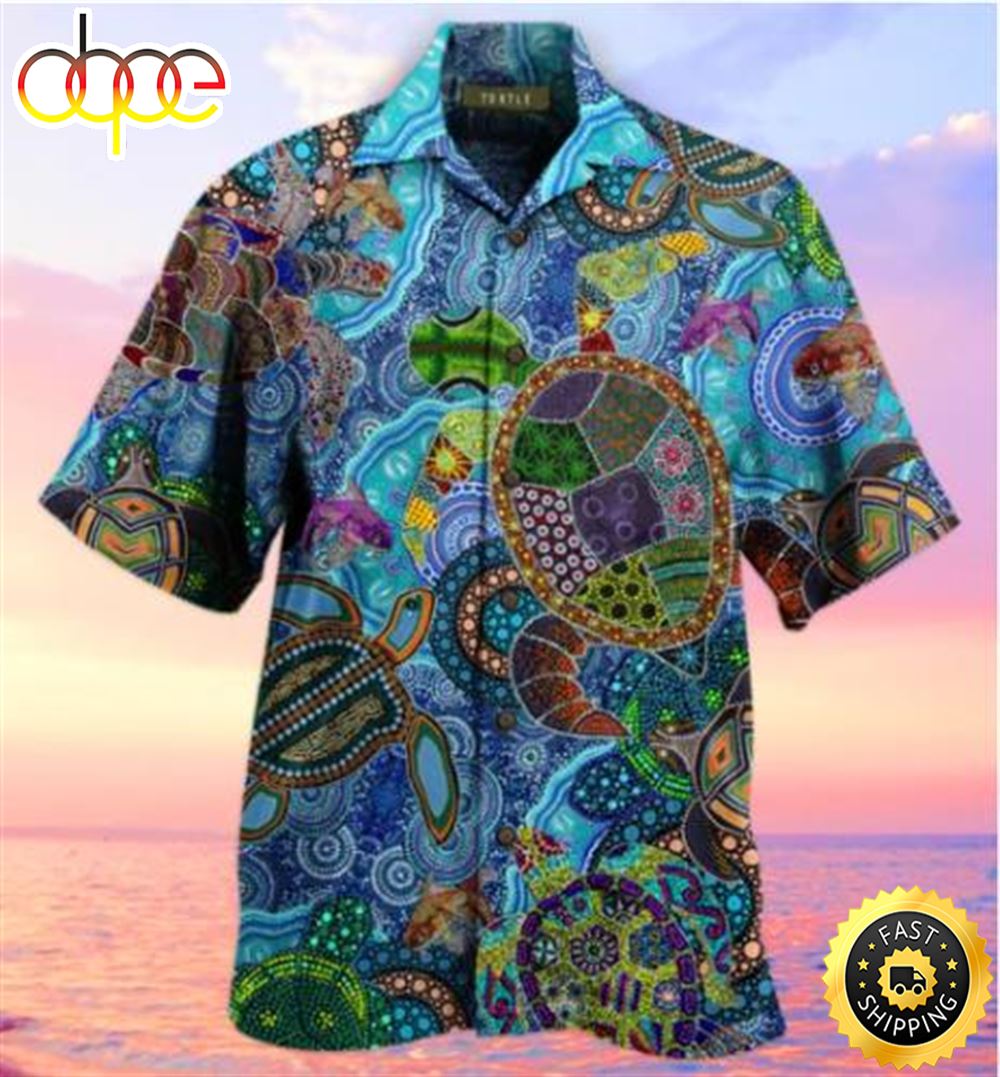 Turtle Hippie Hawaiian Shirt Beachwear For Men Gifts For Young Adults 1 Nm00c7