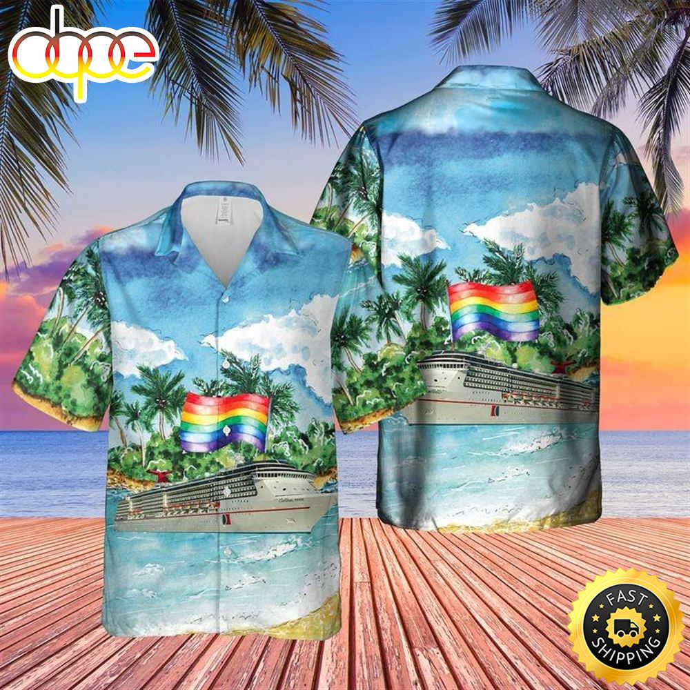 US Cruise Happy LGBT Pride Month Aloha Hawaiian Shirts For Men For Women Taqnbx
