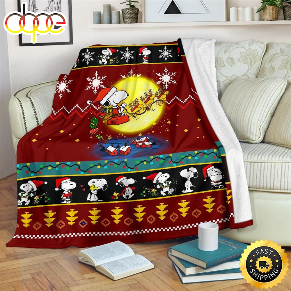 Unifinz Snoopy Christmas The Peanuts Movie Snoopy Dog Blanket Gsmngp
