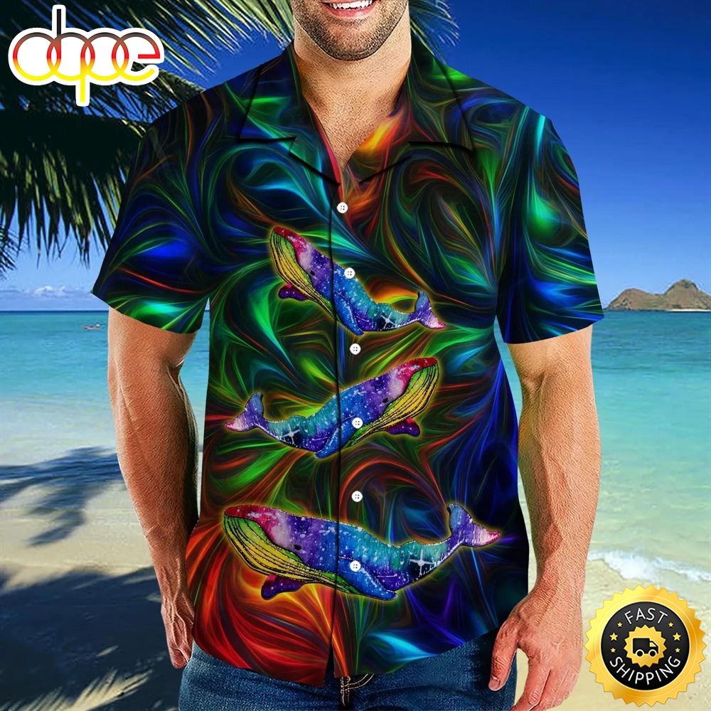 Whale Colorful Unique Design Hippie Hawaiian Shirt Beachwear For Men Gifts For Young Adults 1 M7kytd