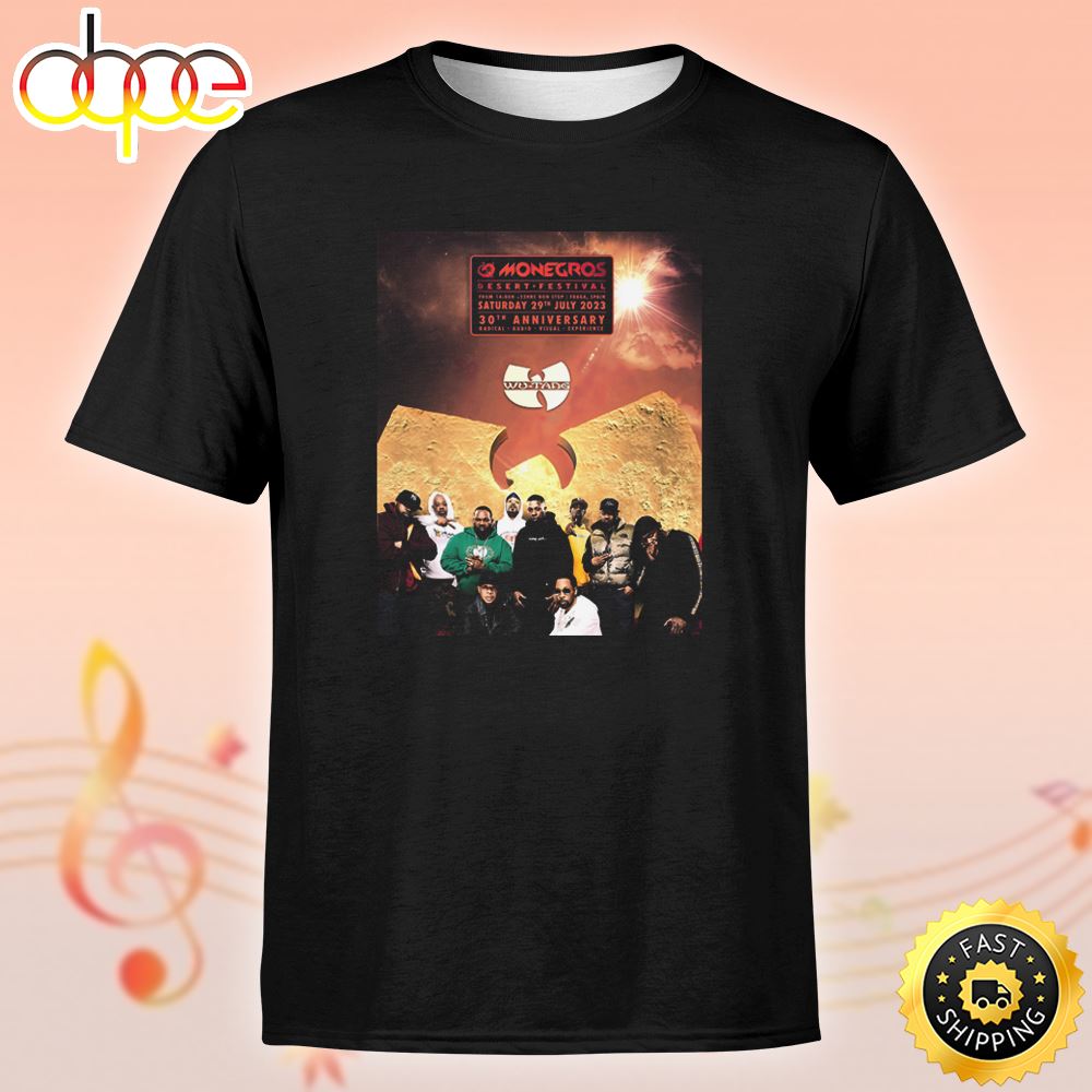 Wu Tang Clan Monegros Desert Festival Basic Unisex T Shirt Lp04en