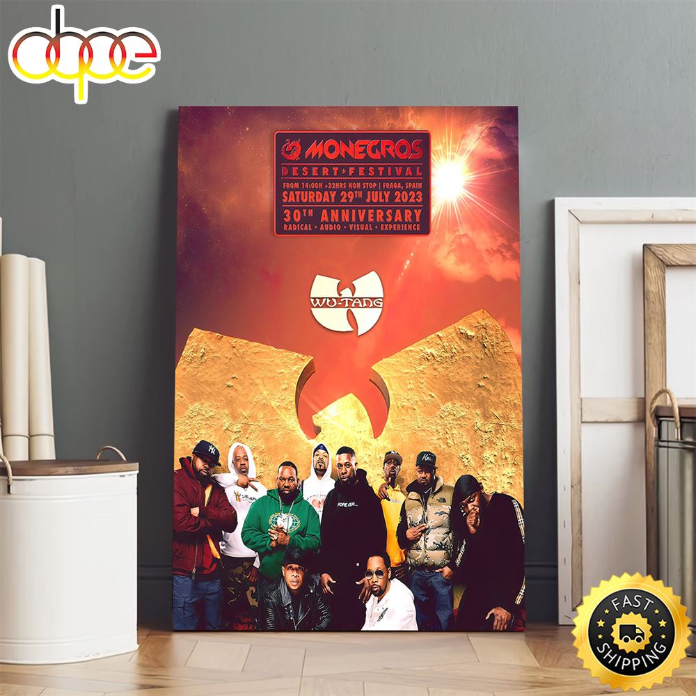 Wu Tang Clan Monegros Desert Festival Canvas Poster Ukle83