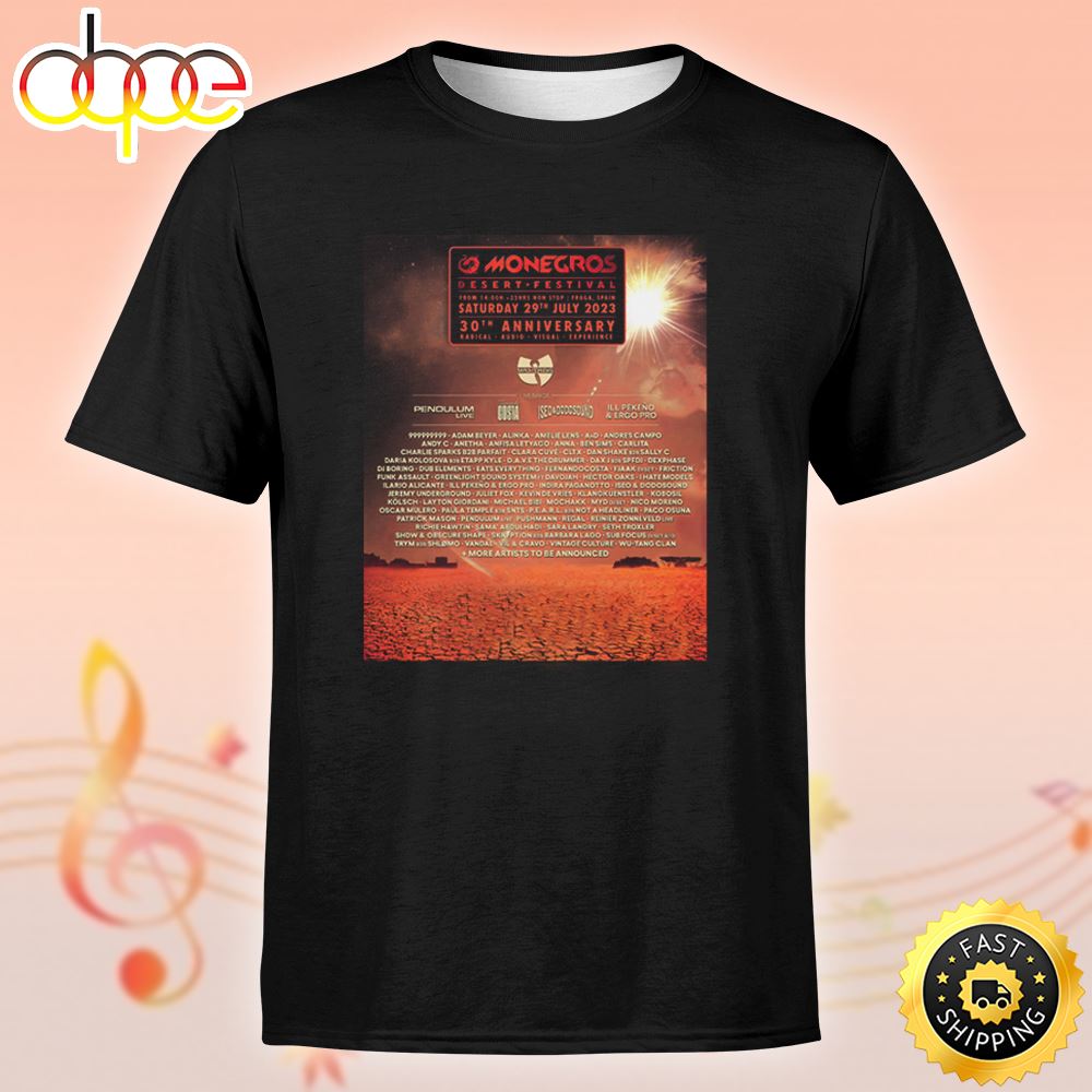 Wu Tang Clan Monegros Desert Festival Schedule Basic Unisex T Shirt S4eoev