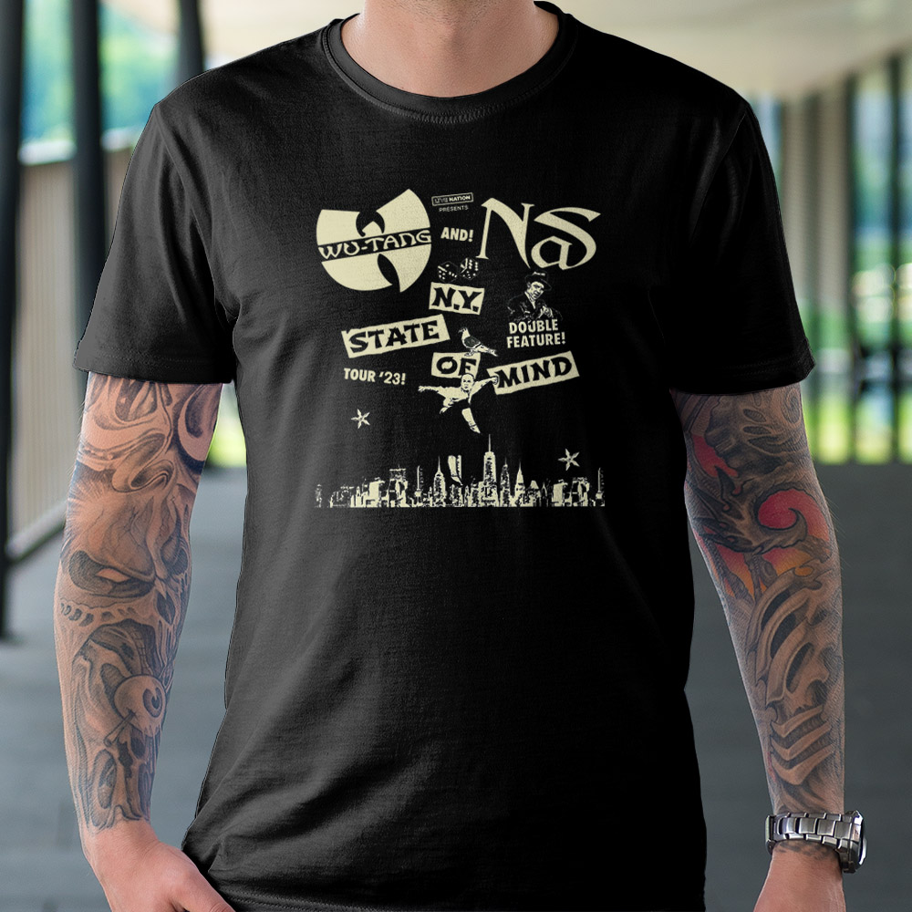 Wu-tang Clan & Nas New York State Of Mind Tour 2023 Unisex T-shirt