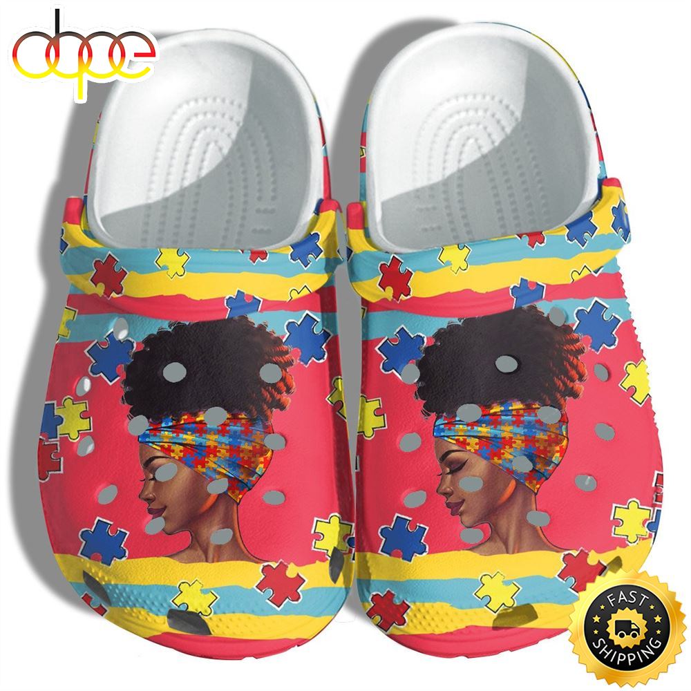 Africa Women Autism Puzzel Crocs Shoes Vintage Cbtd4v