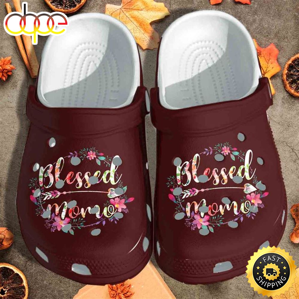 Blessed Mom Flower For Mother Day Grandma Wonderful Christmas Crocs Clog Shoes