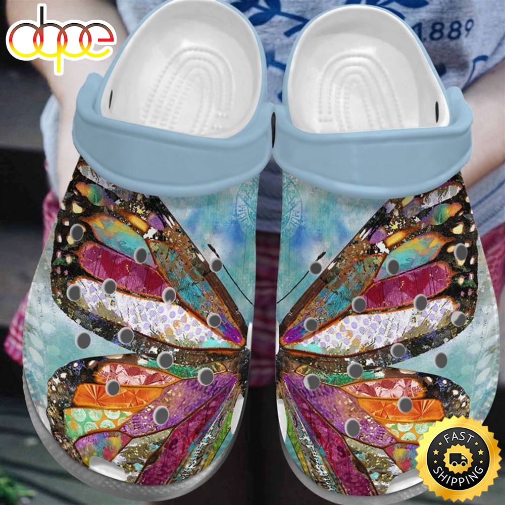 Butterfly Watercolor Patterns Gift For Mother S Day Crocs Clog Shoes K8d9te