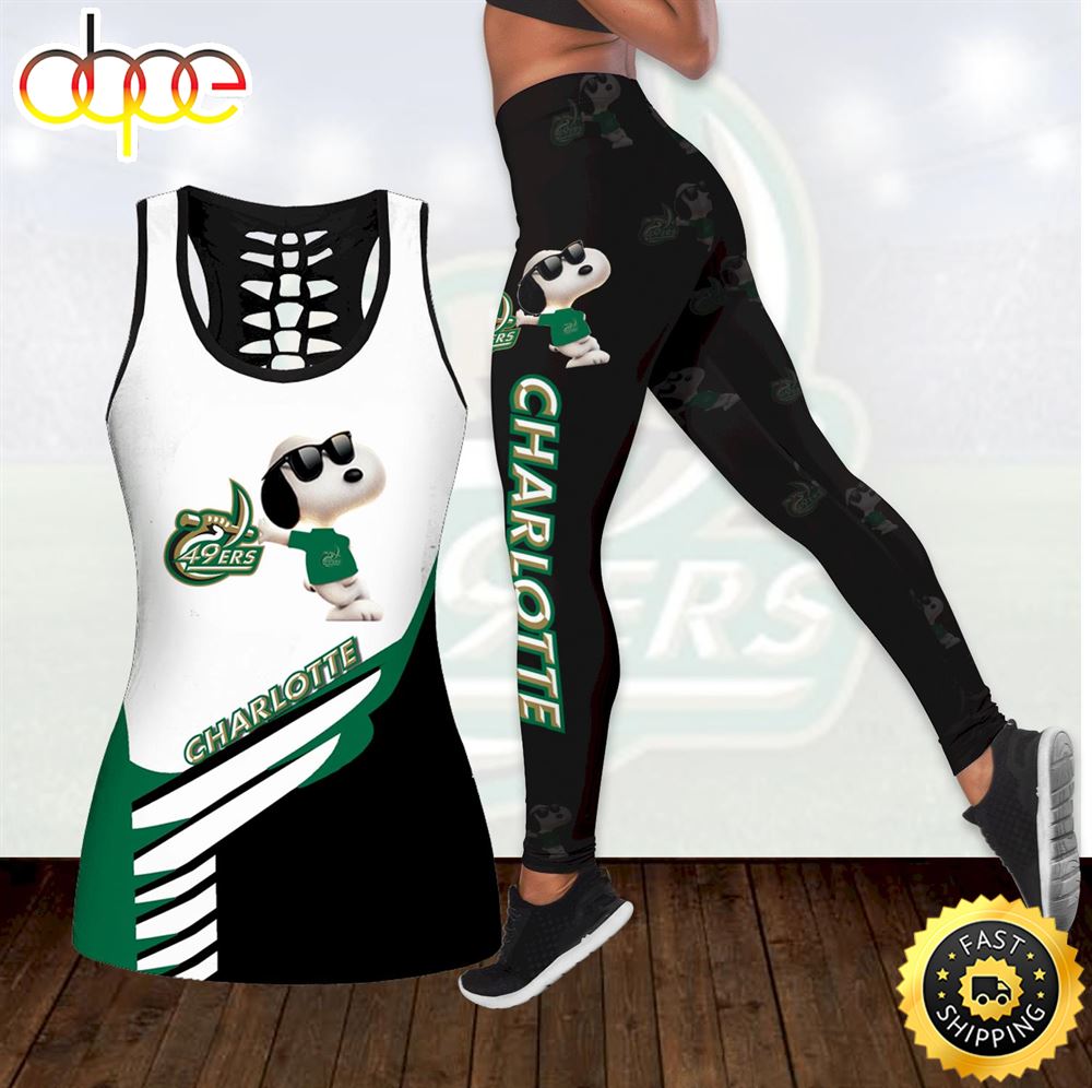 Charlotte 49Ers Snoopy Combo Hollow Tanktop Leggings Set Outfit Oie5bg