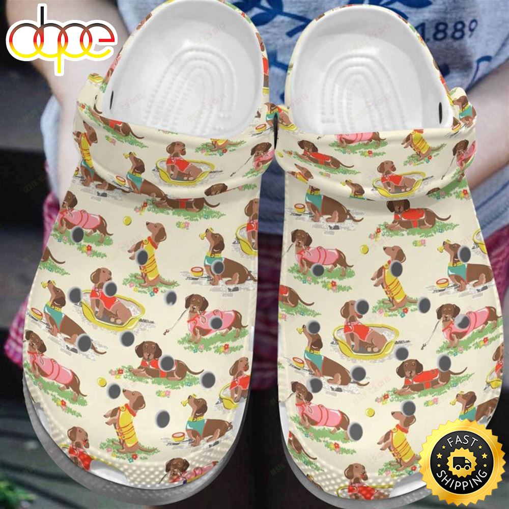 Colorful Dachshund Puppiess Father S Day Mother S Day Gift For Dog Lovers Crocs Clog Shoes Qpl8dj