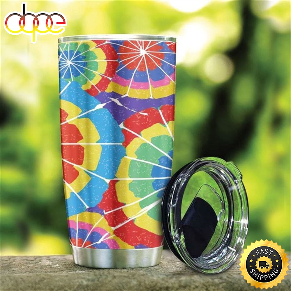 Colorful Hippie Stainless Steel Tumbler For Men And Women
