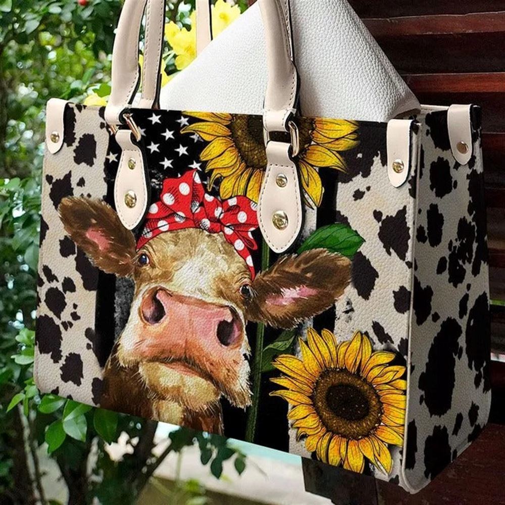 Cow Bandana Sunflower Leather Women Handbags Mother S Day Gifts For Mom 1 Rjqp8v
