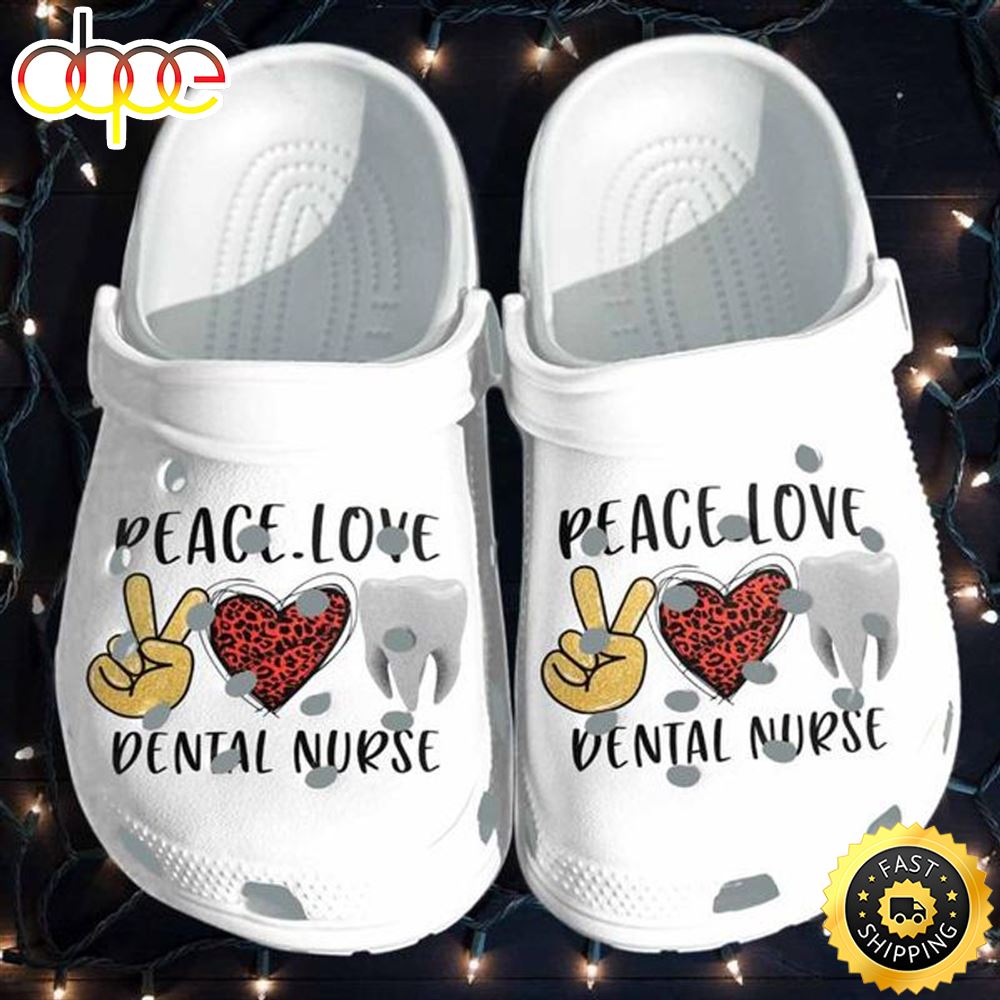 Dental Nurse Shoes Croc Mothers Daywomen Peace Love Nurse Special Crocs Clog Shoes Wg5zow